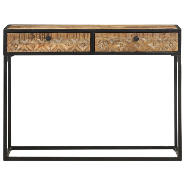 vidaXL Tavolo Consolle 100x35x75 cm in Legno Massello di Mango