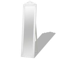 vidaXL Specchio Autoportante Stile Barocco 160x40 cm Bianco