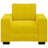 vidaXL Divano Sedia Giallo 100x77x82 cm Velluto