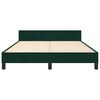 vidaXL Giroletto senza Materasso Verde Scuro 140x190 cm in Velluto