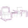 vidaXL Set Divano da Giardino 3 pcs Bianco Crema