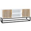 vidaXL Mobile Porta TV Bianco 105x30x45cm in Legno Multistrato e Ferro