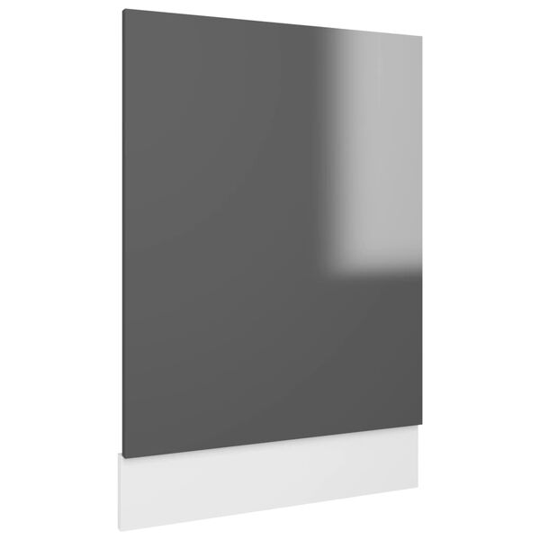 vidaXL Pannello Lavastoviglie “Lyon” Grigio Lucido 45x3x67 cm