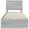 vidaXL Struttura del letto con cassetto Grigio Sonoma 90 x 200 cm