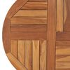 vidaXL Piano Tavolo in Legno Massello di Teak Rotondo 2,5 cm 70 cm