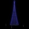 vidaXL Albero di Natale LED con 455 LED Blu 184.5 cm Metallo