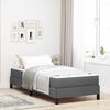 vidaXL Letto a molle con materasso Grigio scuro 90 x 190 cm Tessuto