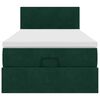vidaXL Pouf Letto con Materasso Verde Scuro 120x190 cm Velluto