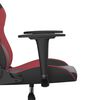 vidaXL Sedia Gaming Nero e Rosso Vino in Similpelle