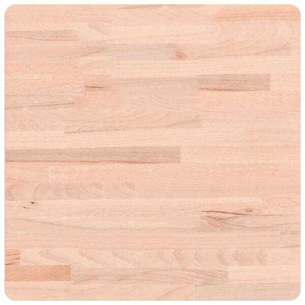 vidaXL Piano per Tavolo 50x50x2,5 cm Quadrato Legno Massello di Faggio