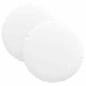 vidaXL Cuscini per Seduta 2 pcs Bianco &Oslash;30 x 13 cm Tessuto