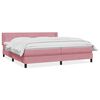 vidaXL Giroletto a Molle con Materasso Rosa 180x210 cm in Velluto