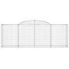 vidaXL Cesti Gabbioni ad Arco 4 pz 300x50x100/120 cm Ferro Zincato