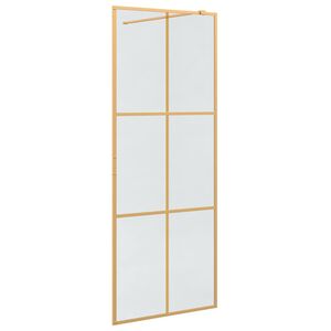 vidaXL Parete Doccia Walk-in Oro 80 x 195 cm vetro temperato