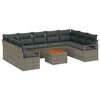 vidaXL Set Divano da Giardino 10 pcs Grigio polyrattan