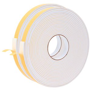 vidaXL Nastro adesivo in schiuma 2 pz Bianco 20mm x 10m Schiuma CR
