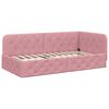 vidaXL Cornice del letto ad angolo Rosa 100 x 200 cm Velluto