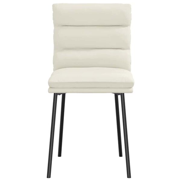 vidaXL Sedie da Pranzo 4 pz Crema in Velluto