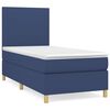 vidaXL Giroletto a Molle con Materasso Blu 100x200 cm in Tessuto