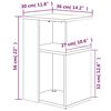 vidaXL Tavolino da Salotto Rovere Fumo 36x30x56cm Legno Multistrato