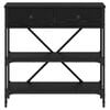 vidaXL Tavolo consolle Rovere Nero 100 x 34,5 x 75 cm legno