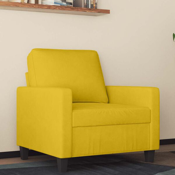 vidaXL Poltrona Giallo 60 cm Velluto