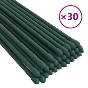 vidaXL Supporti per Piante da Giardino 30 pz Verde 60 cm Acciaio
