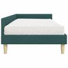 vidaXL Struttura Letto Angolare con Materasso 2 pcs Verde Tessuto