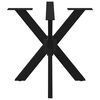 vidaXL Gamba per Tavolo da Pranzo a Forma di Ragno Nero 85x85x(72-73) cm Acciaio