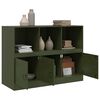 vidaXL Credenza Verde Oliva 99x39x73 cm in Acciaio