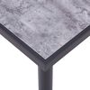 vidaXL Tavolo da Pranzo Nero e Grigio Cemento 120x60x75 cm in MDF
