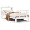vidaXL Giroletto con Testiera Bianco 75x190 cm Legno Massello di Pino