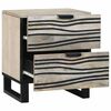 vidaXL Armadio da Notte 2 pcs Bianco e Nero 40 x 33 x 46 cm