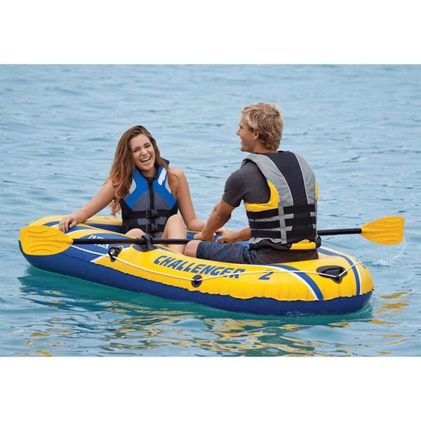 Intex Set Gommone Gonfiabile con Remi e Pompa Challenger 2 68367NP