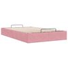 vidaXL Struttura Letto Pouf Senza Materasso Rosa 120x190 cm Velluto