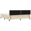 vidaXL Letto box spring con materasso Crema 200 x 200 cm Tessuto