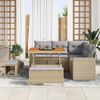 vidaXL Set Divano da Giardino 8 pcs Beige polyrattan