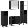 vidaXL Set di mobili per il bagno 4 pcs Rovere Nero Legno multistrato