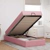 vidaXL Struttura letto con materasso con materasso 2 pcs Rosa Velluto