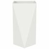 vidaXL Fioriera 2 pcs Bianco 40 x 40 x 75 cm Acciaio