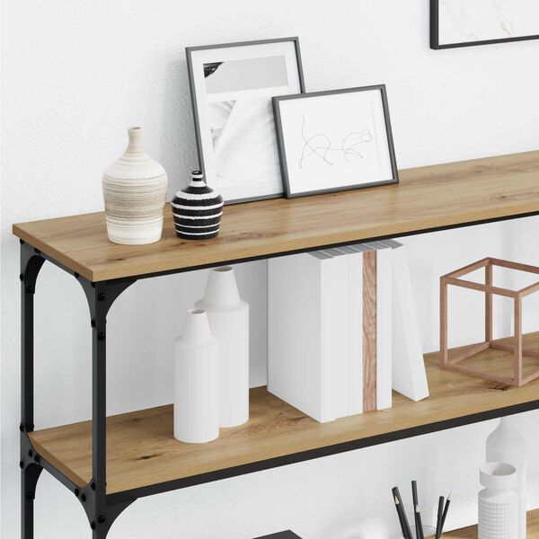 vidaXL Tavolo consolle rovere artigianale 200 x 29 x 75 cm