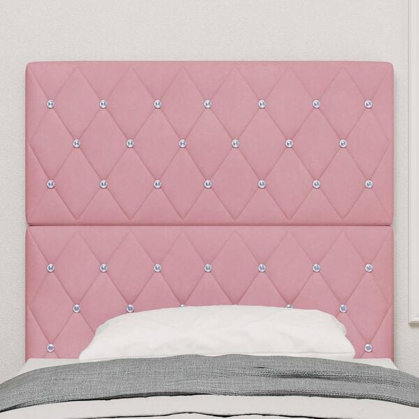 vidaXL Testiera Rosa 100 cm Velluto