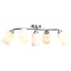 vidaXL Lampadario Paralumi in Ceramica 5 Lampadine E14 Bianco a Cono