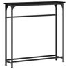 vidaXL Tavolo consolle Rovere Nero 75 x 19,5 x 75 cm Legno multistrato