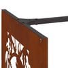 vidaXL Rastrelliera per Legna da Ardere 40x40x40 cm in Acciaio Corten