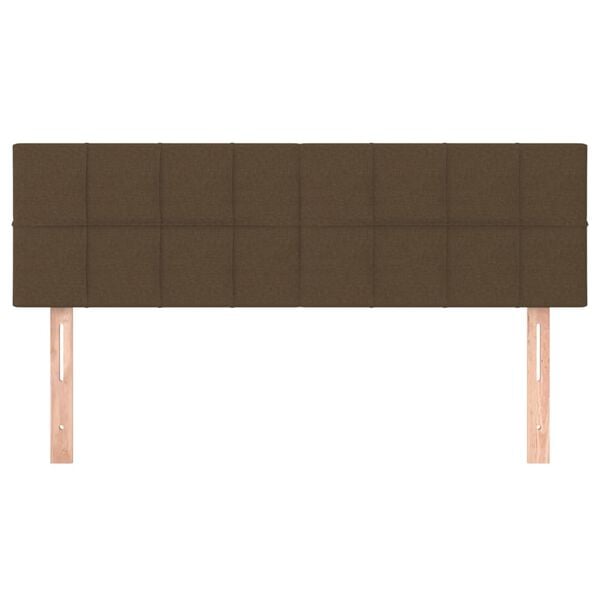 vidaXL Testiere 2 pz Marrone Scuro 72x5x78/88 cm in Tessuto