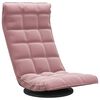 vidaXL Sedia da Pavimento Girevole Rosa in Velluto