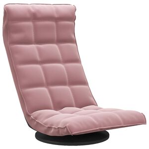 vidaXL Sedia da Pavimento Girevole Rosa in Velluto