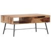vidaXL Tavolino da Salotto 88x55x40 cm in Legno Massello di Acacia