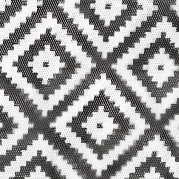 Bo-Camp Tappeto da Esterno Chill mat Beach 1,8x1,2 m Nero e Bianco